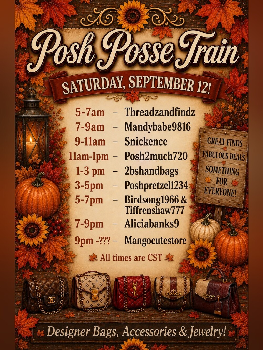Tiff is live!!! Posh Posse Train 9/12 5-7pm CST @birdsong1966 Closet